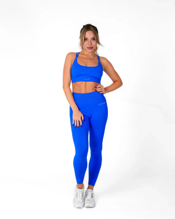 Blue Seamless scrunch leggings